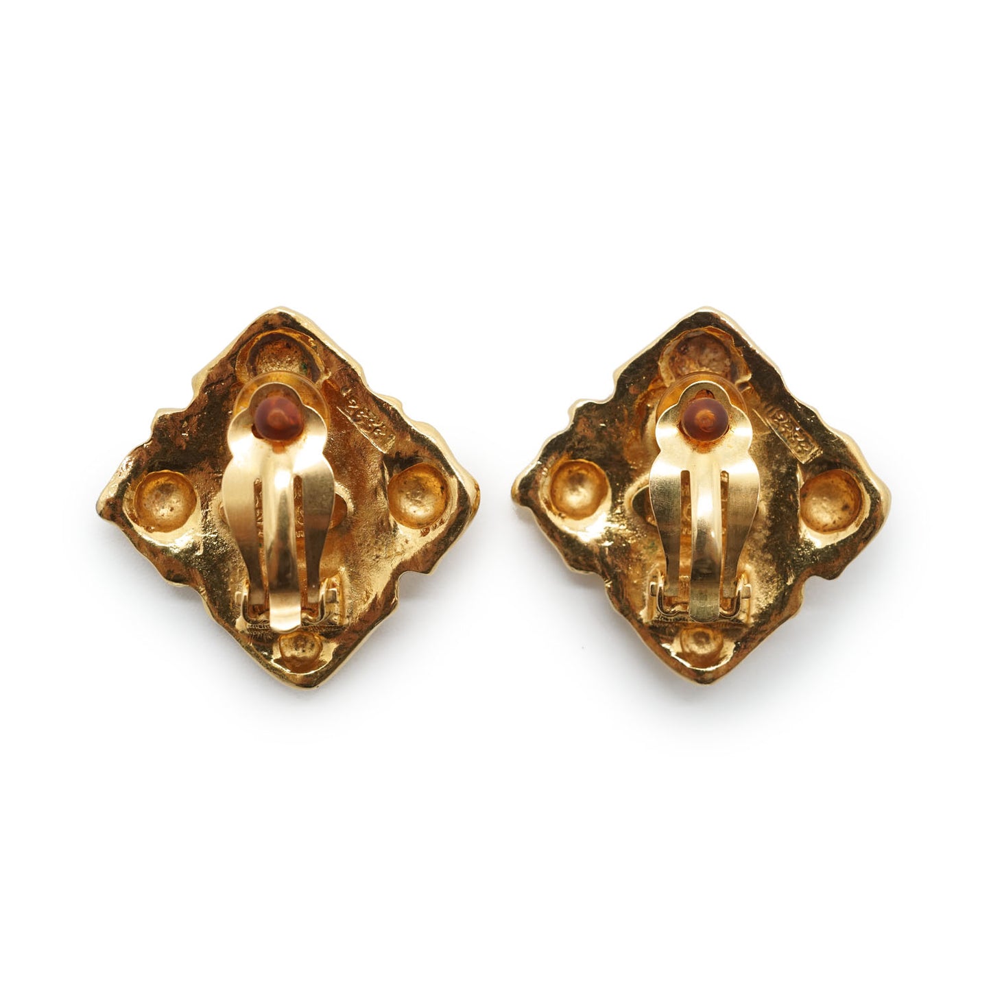 Gripoix Diamond-Shaped Clip-On Earrings GP