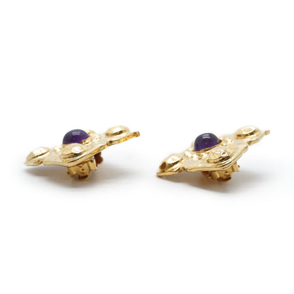 Gripoix Diamond-Shaped Clip-On Earrings GP
