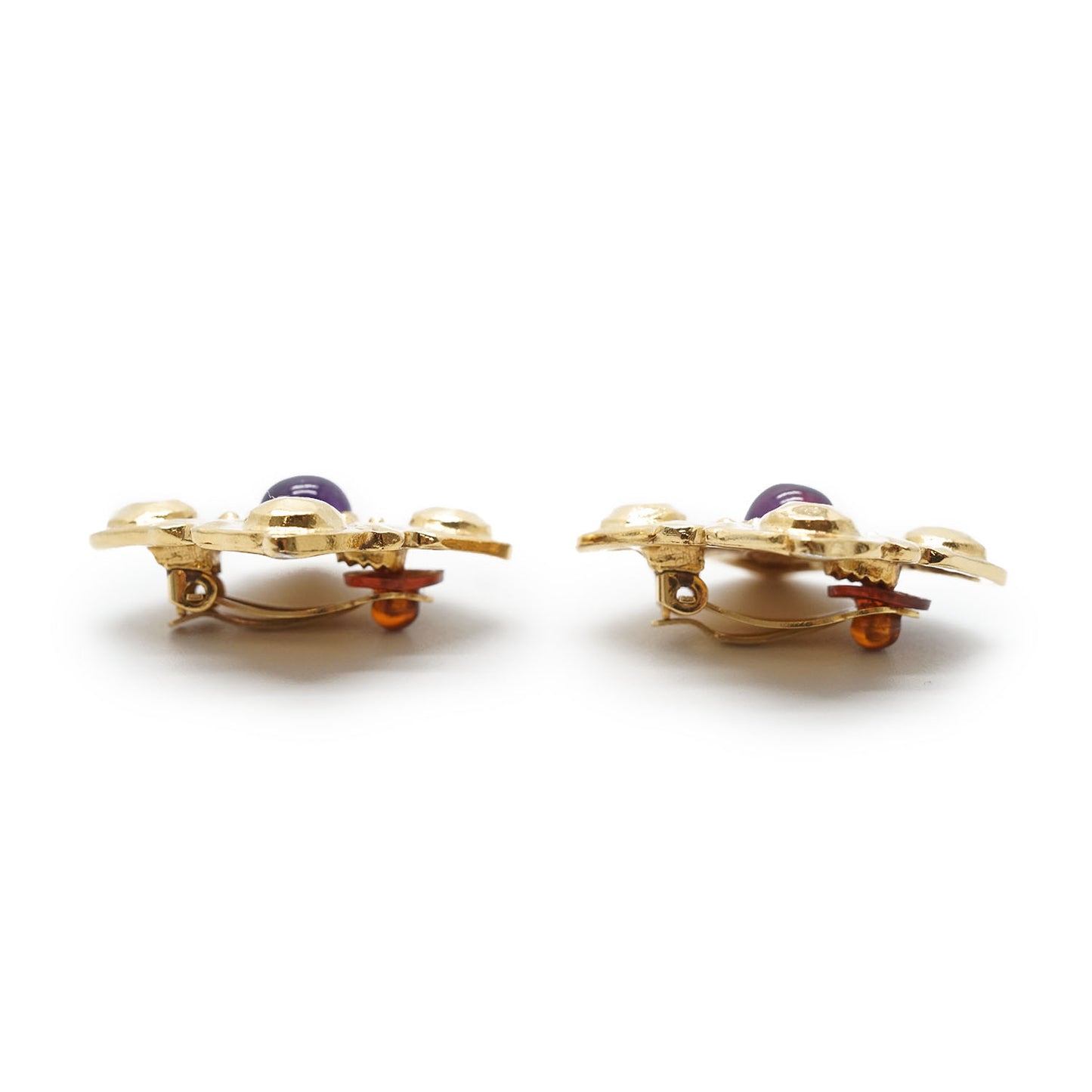 Gripoix Diamond-Shaped Clip-On Earrings GP