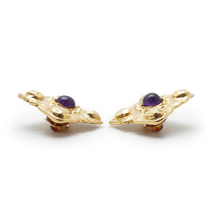 Gripoix Diamond-Shaped Clip-On Earrings GP