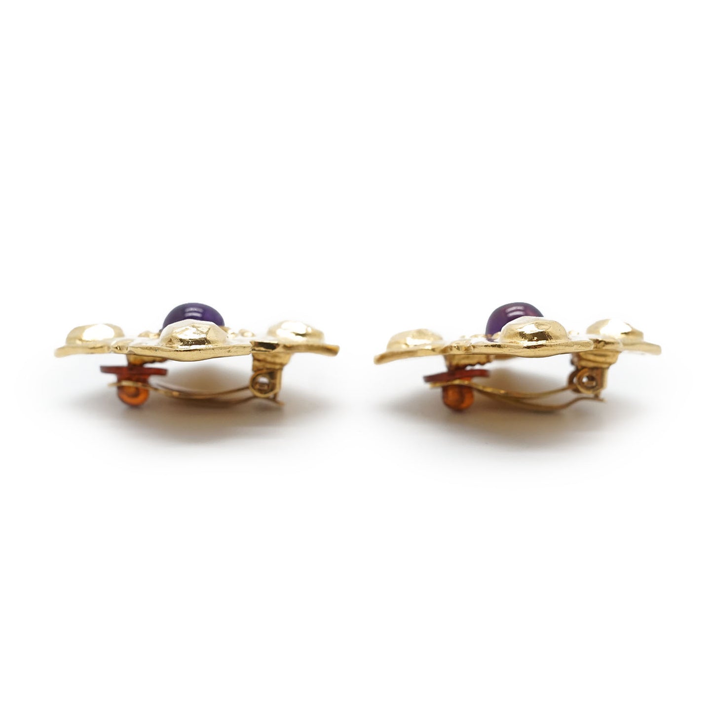 Gripoix Diamond-Shaped Clip-On Earrings GP