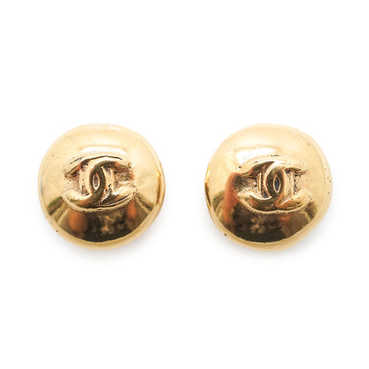 CC Logo Round Clip-On Earrings GP