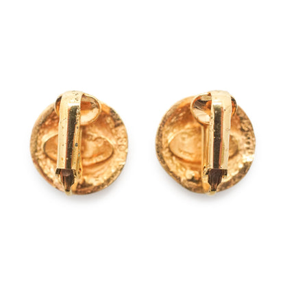 CC Logo Round Clip-On Earrings GP