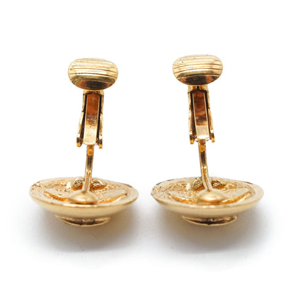 CC Logo Round Clip-On Earrings GP