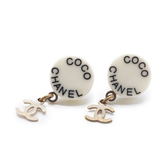 Coco Chanel Round Drop Earrings GP
