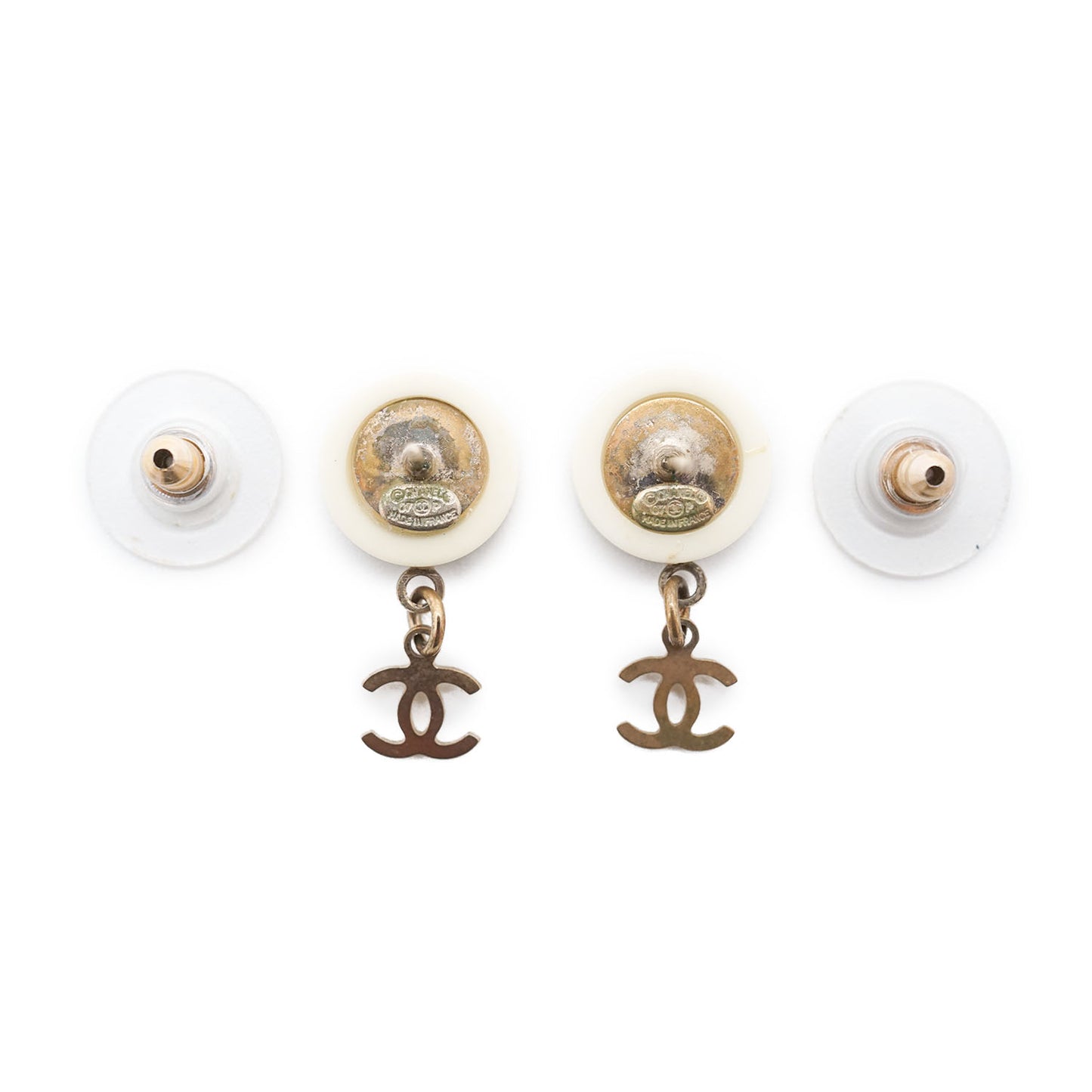 Coco Chanel Round Drop Earrings GP