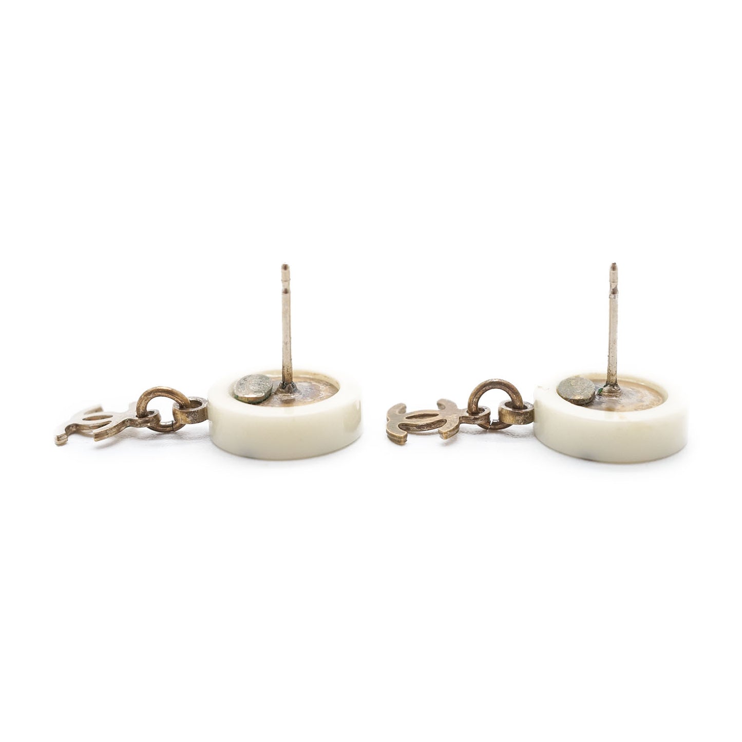 Coco Chanel Round Drop Earrings GP