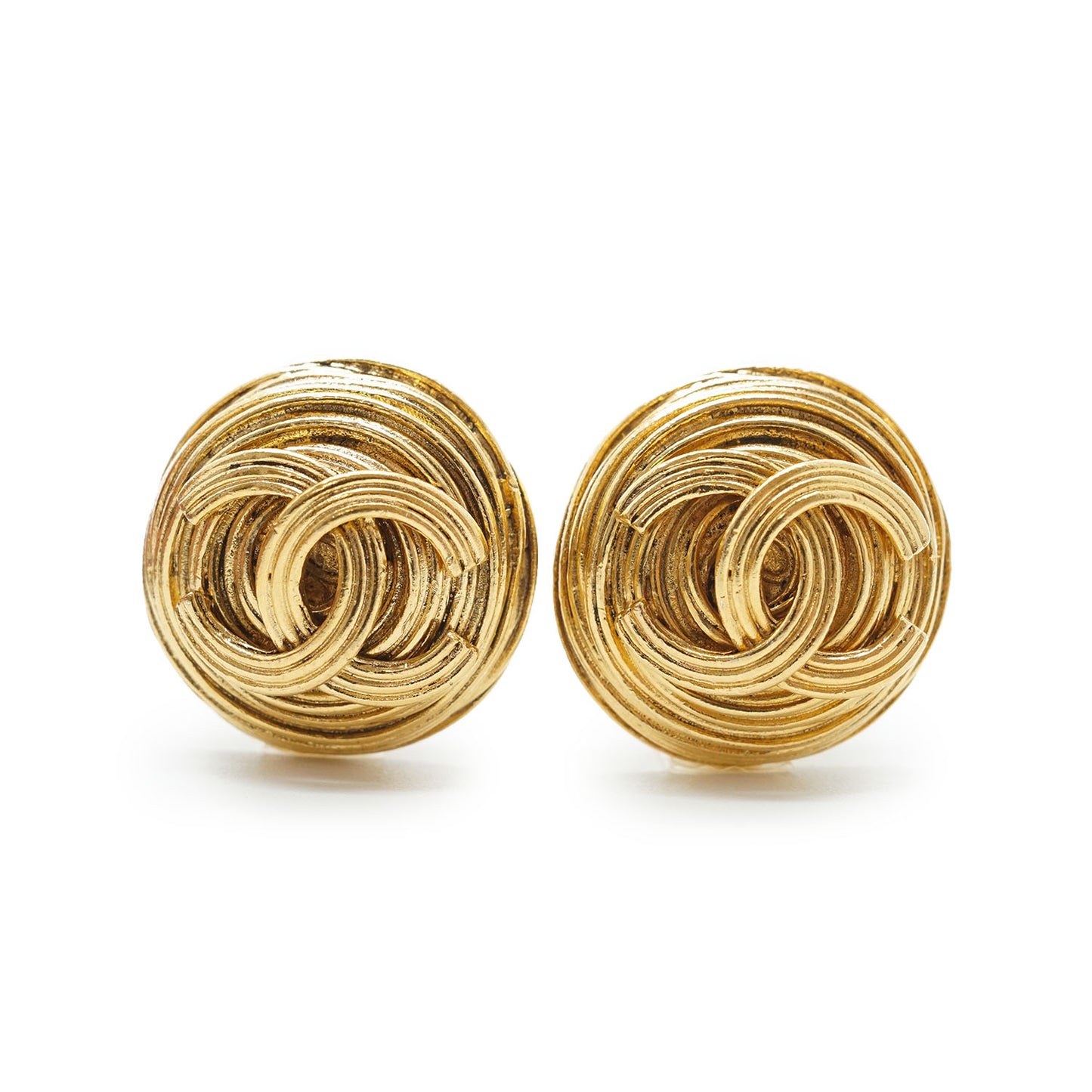 CC Logo Round Clip-On Earrings GP