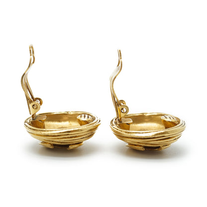 CC Logo Round Clip-On Earrings GP