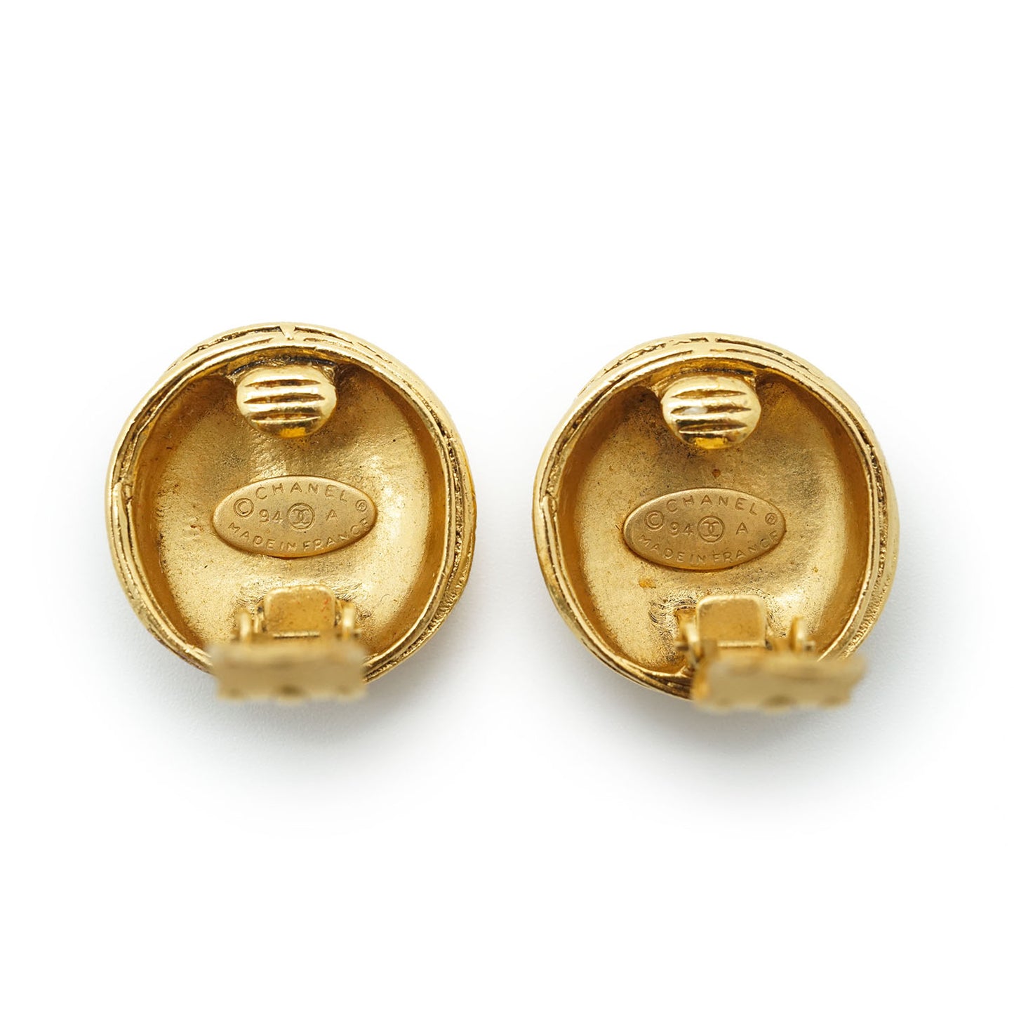 CC Logo Round Clip-On Earrings GP