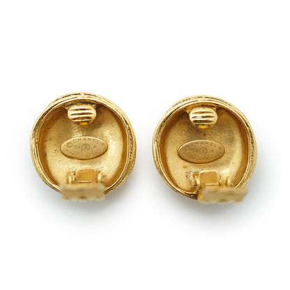 CC Logo Round Clip-On Earrings GP