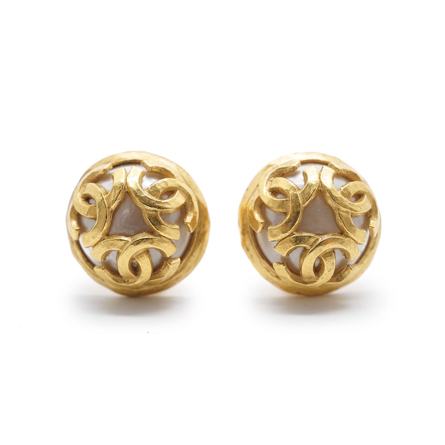 Multiple CC Artificial Pearl Round Clip-On Earrings GP