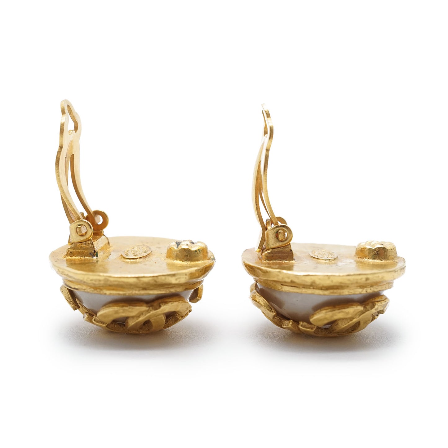 Multiple CC Artificial Pearl Round Clip-On Earrings GP
