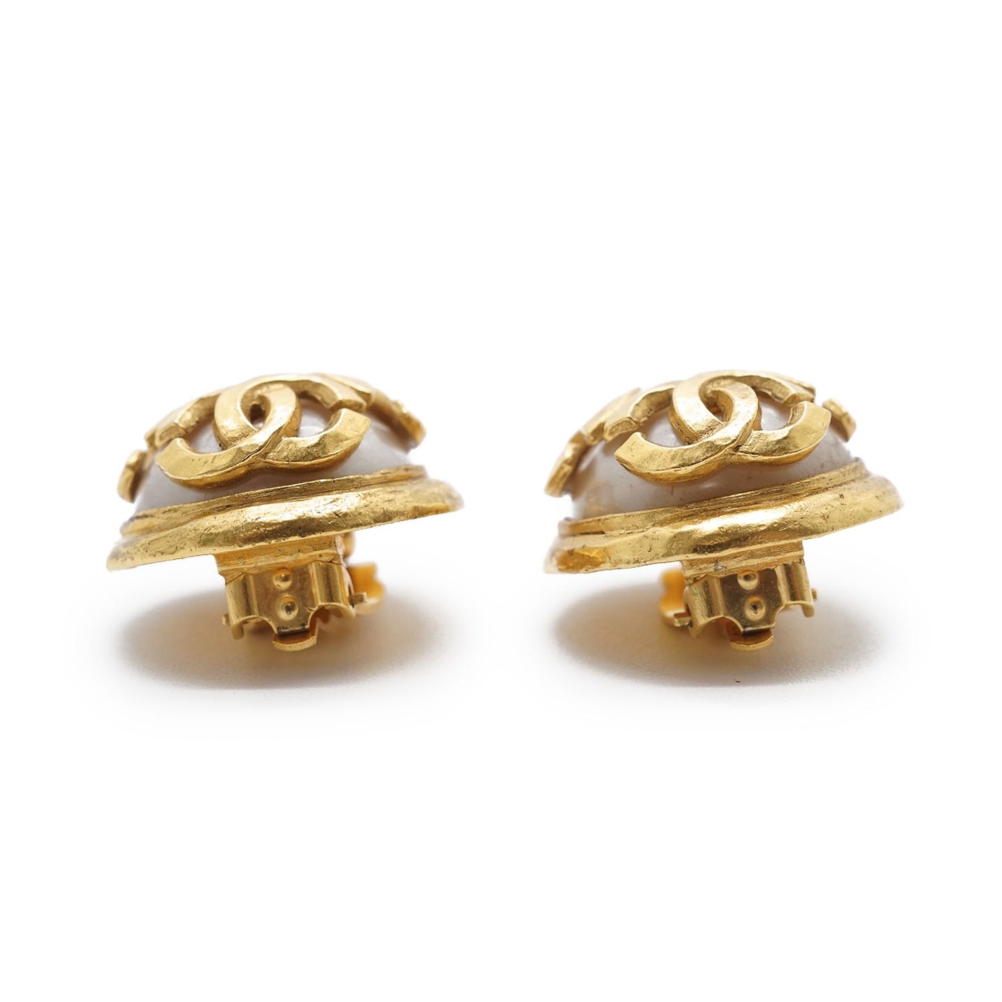 Multiple CC Artificial Pearl Round Clip-On Earrings GP