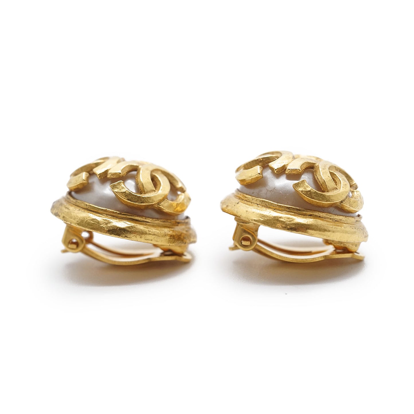 Multiple CC Artificial Pearl Round Clip-On Earrings GP