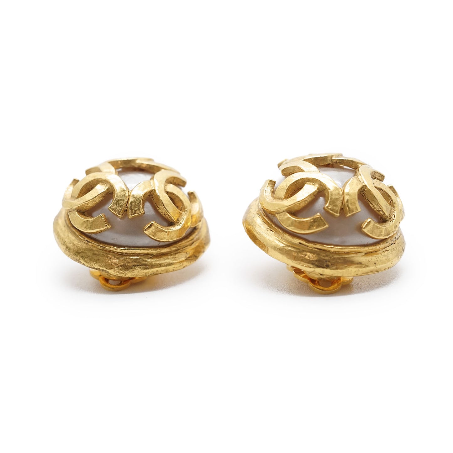 Multiple CC Artificial Pearl Round Clip-On Earrings GP
