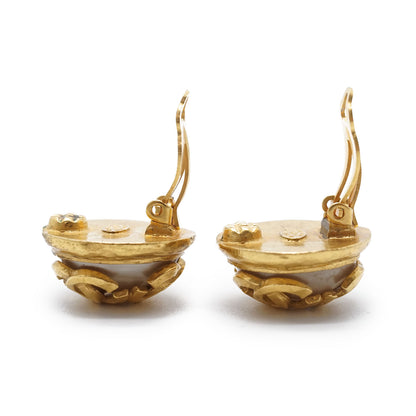 Multiple CC Artificial Pearl Round Clip-On Earrings GP
