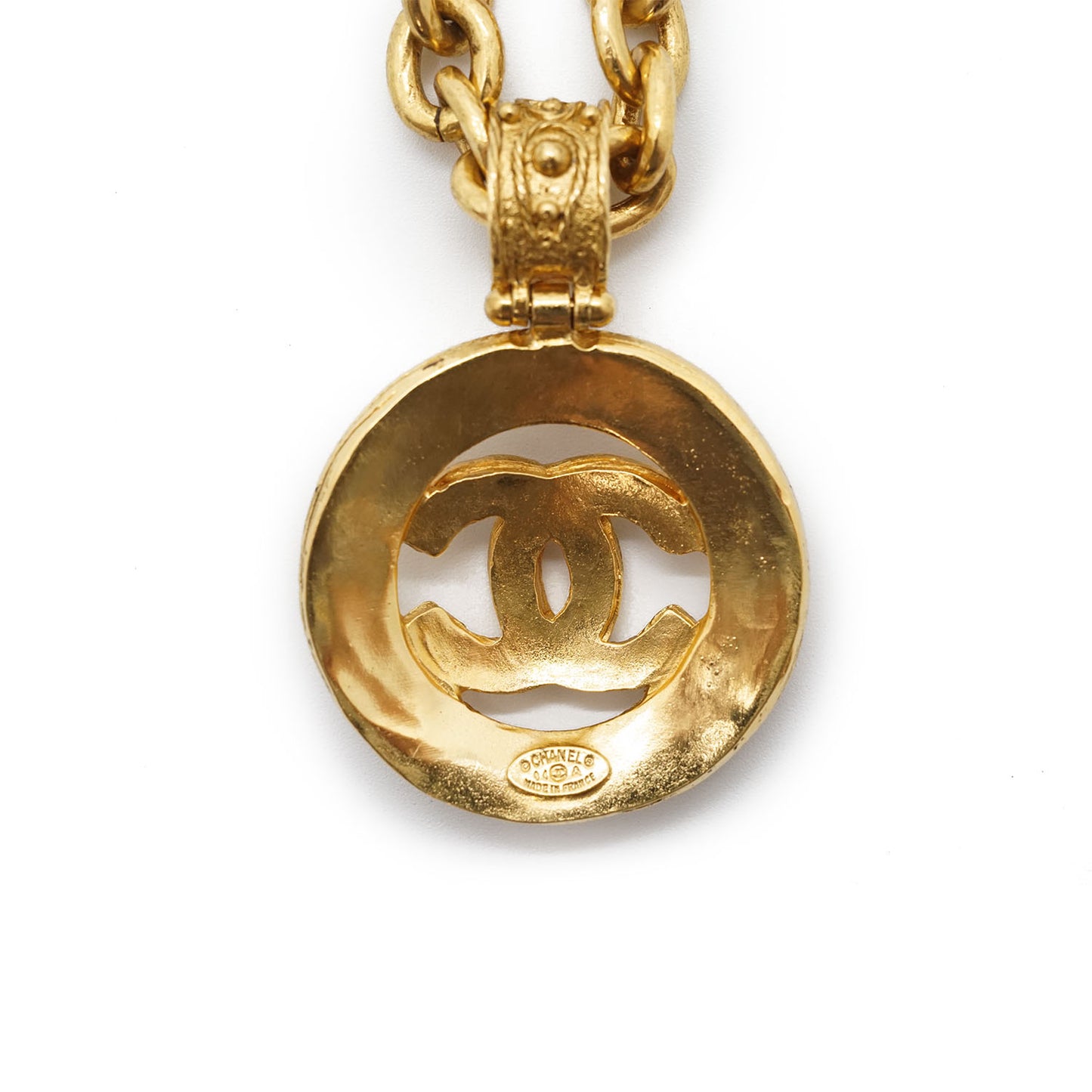 CC Logo Filigree Cut-out Chain Necklace GP