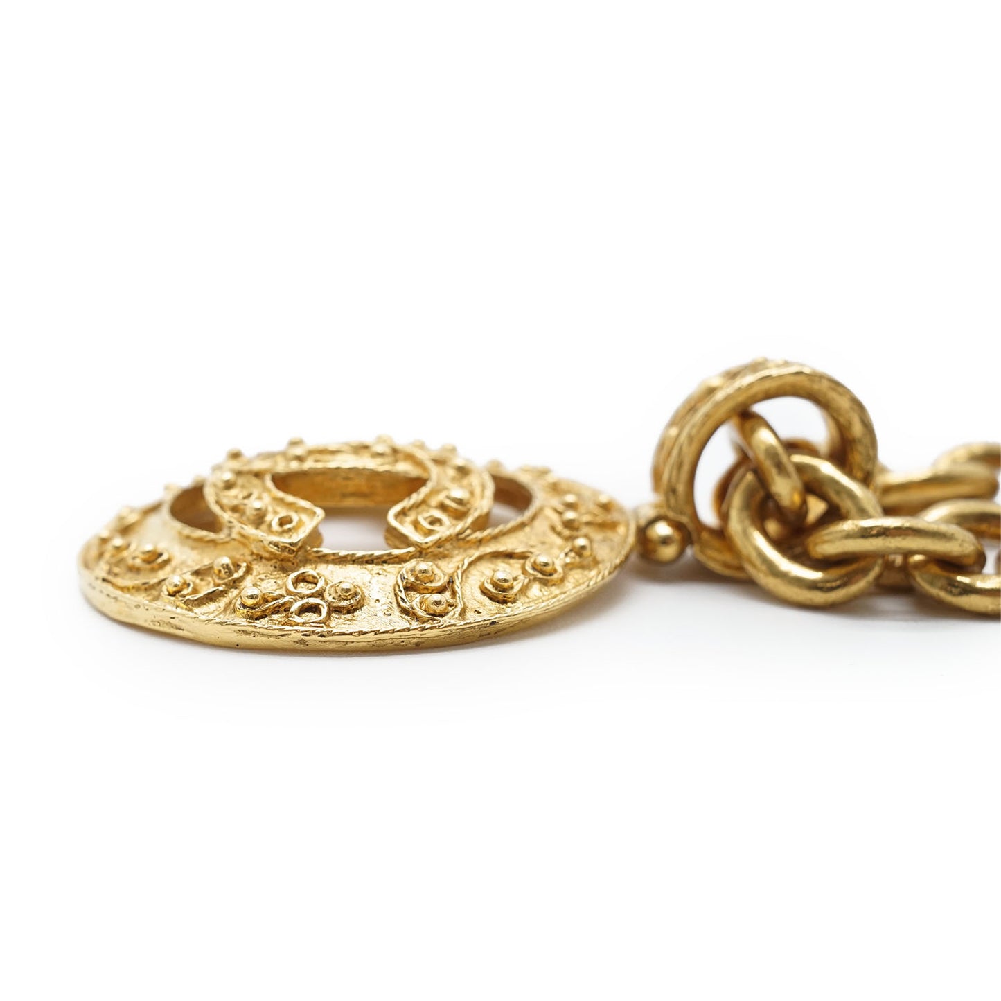 CC Logo Filigree Cut-out Chain Necklace GP