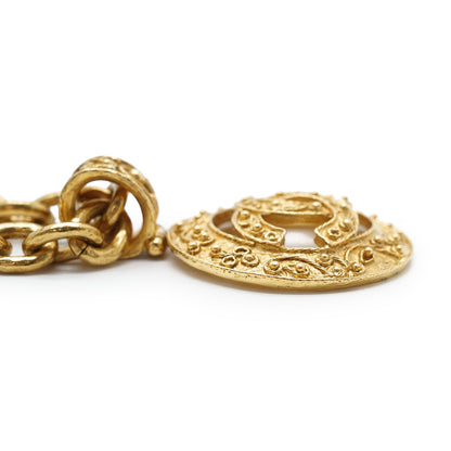 CC Logo Filigree Cut-out Chain Necklace GP