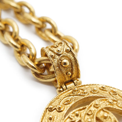 CC Logo Filigree Cut-out Chain Necklace GP