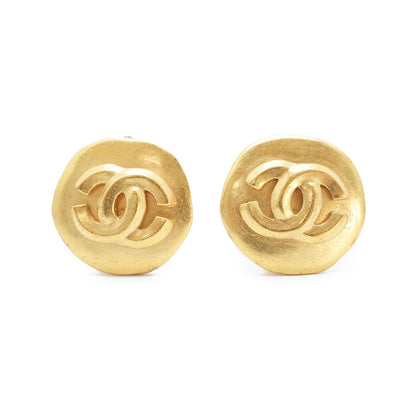 CC Logo Round Clip-On Earrings GP