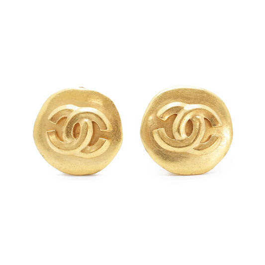 CC Logo Round Clip-On Earrings GP