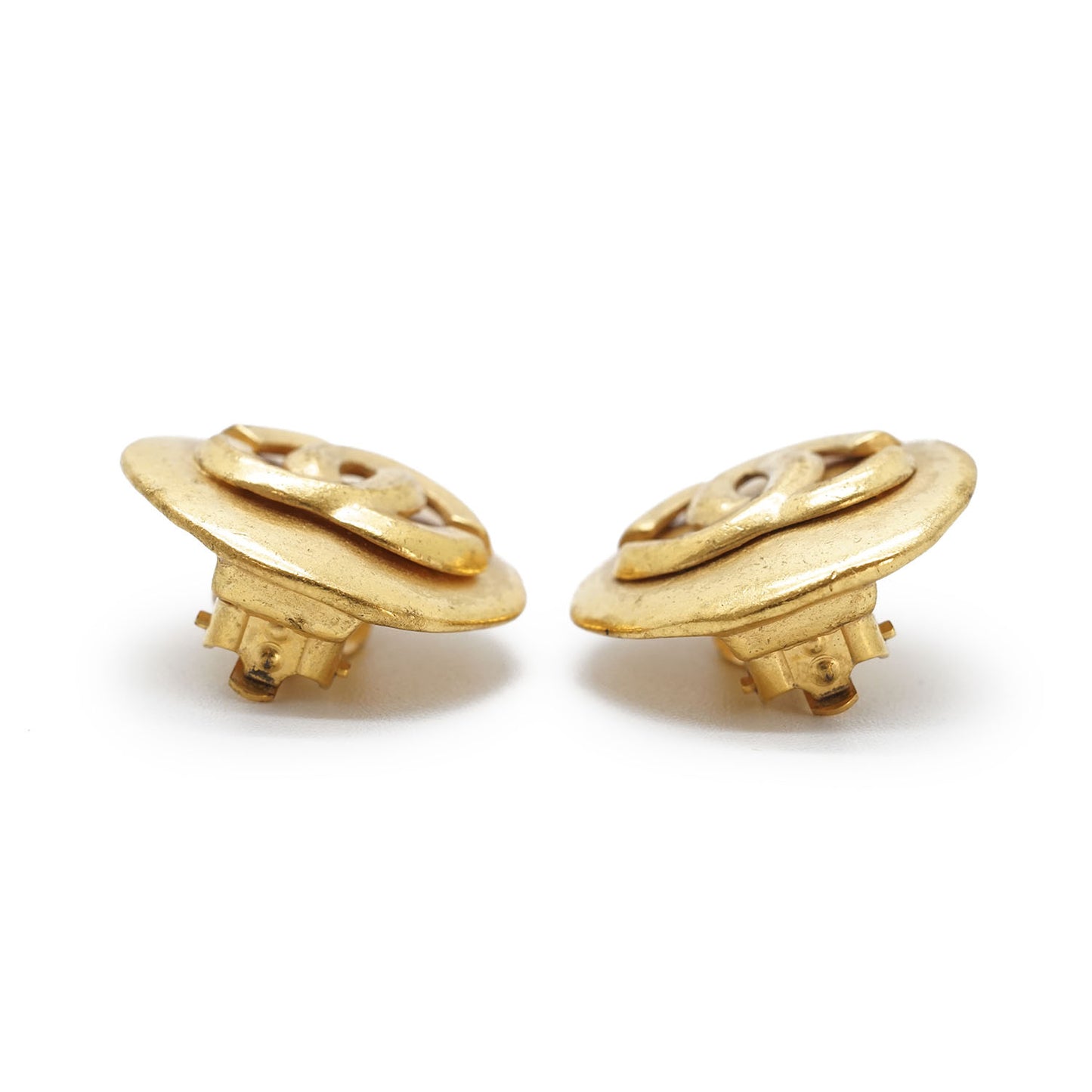CC Logo Round Clip-On Earrings GP