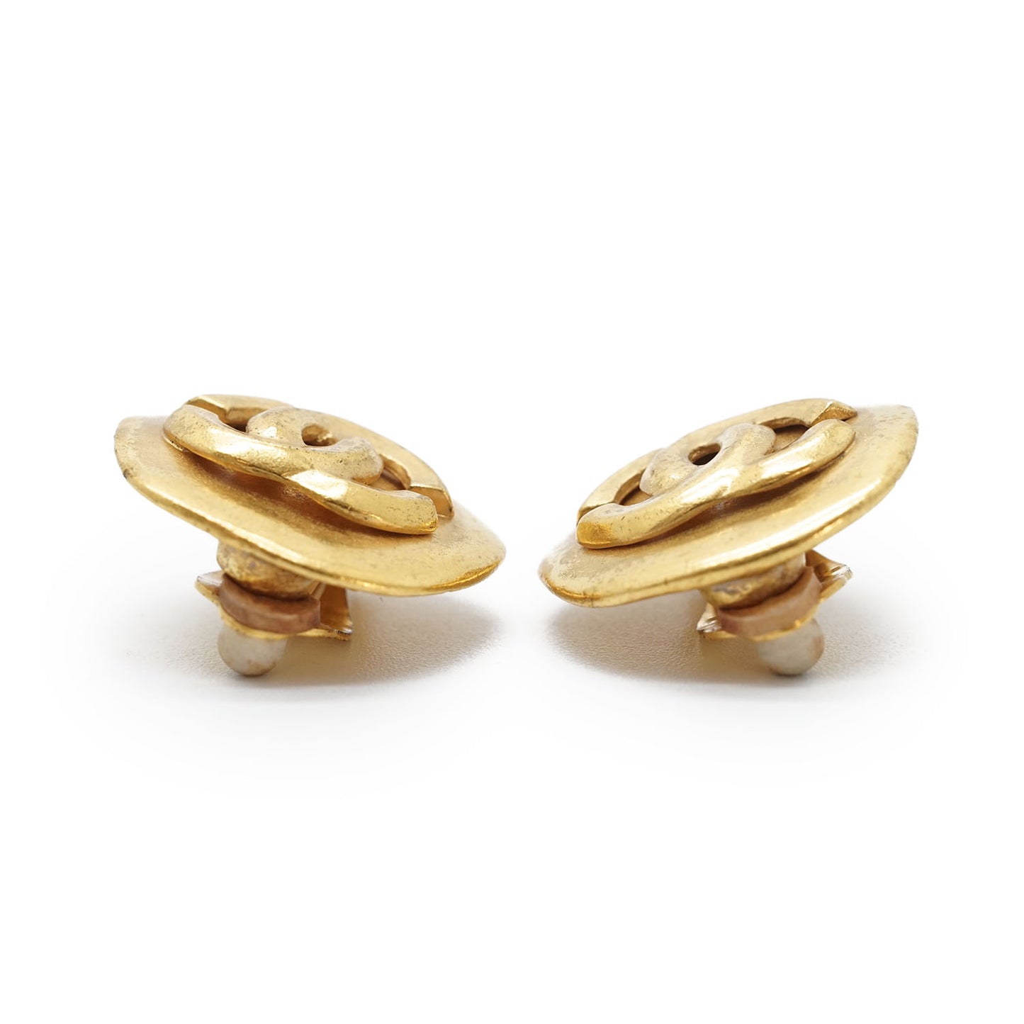 CC Logo Round Clip-On Earrings GP