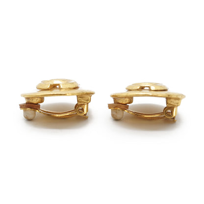CC Logo Round Clip-On Earrings GP