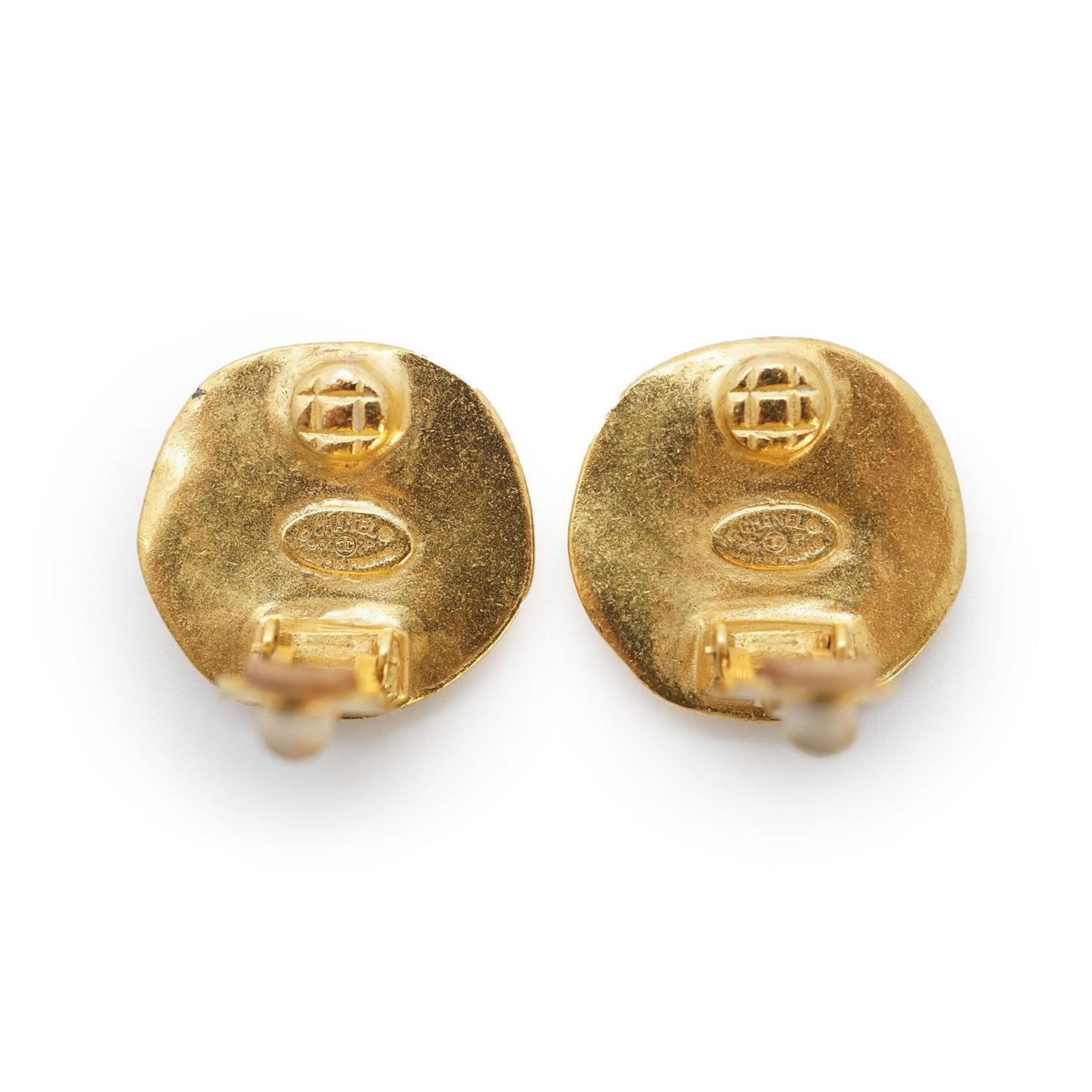 CC Logo Round Clip-On Earrings GP
