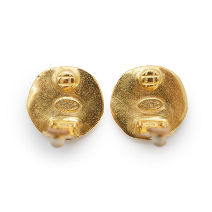 CC Logo Round Clip-On Earrings GP
