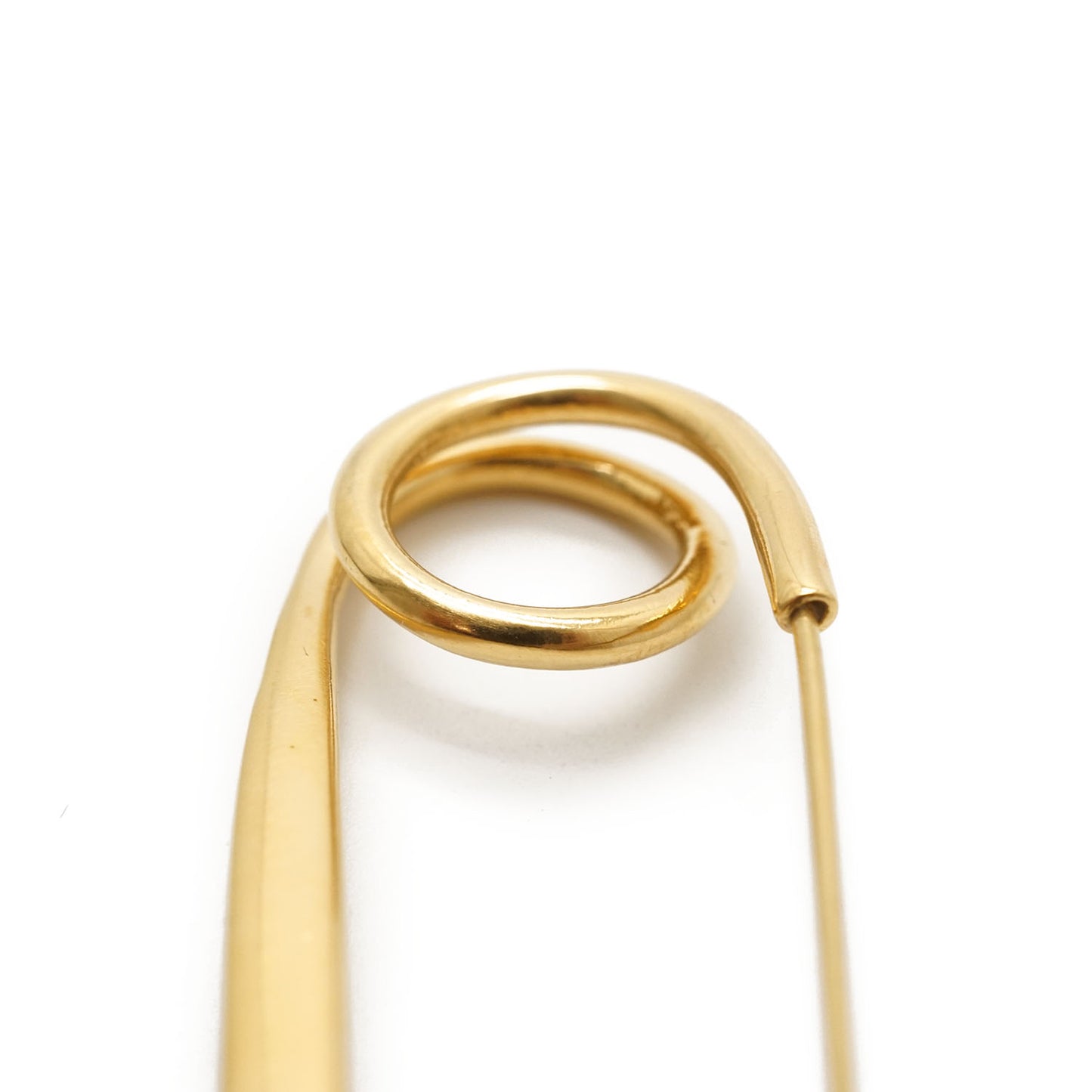 CC Logo Artificial Pearl Safety Pin Brooch GP