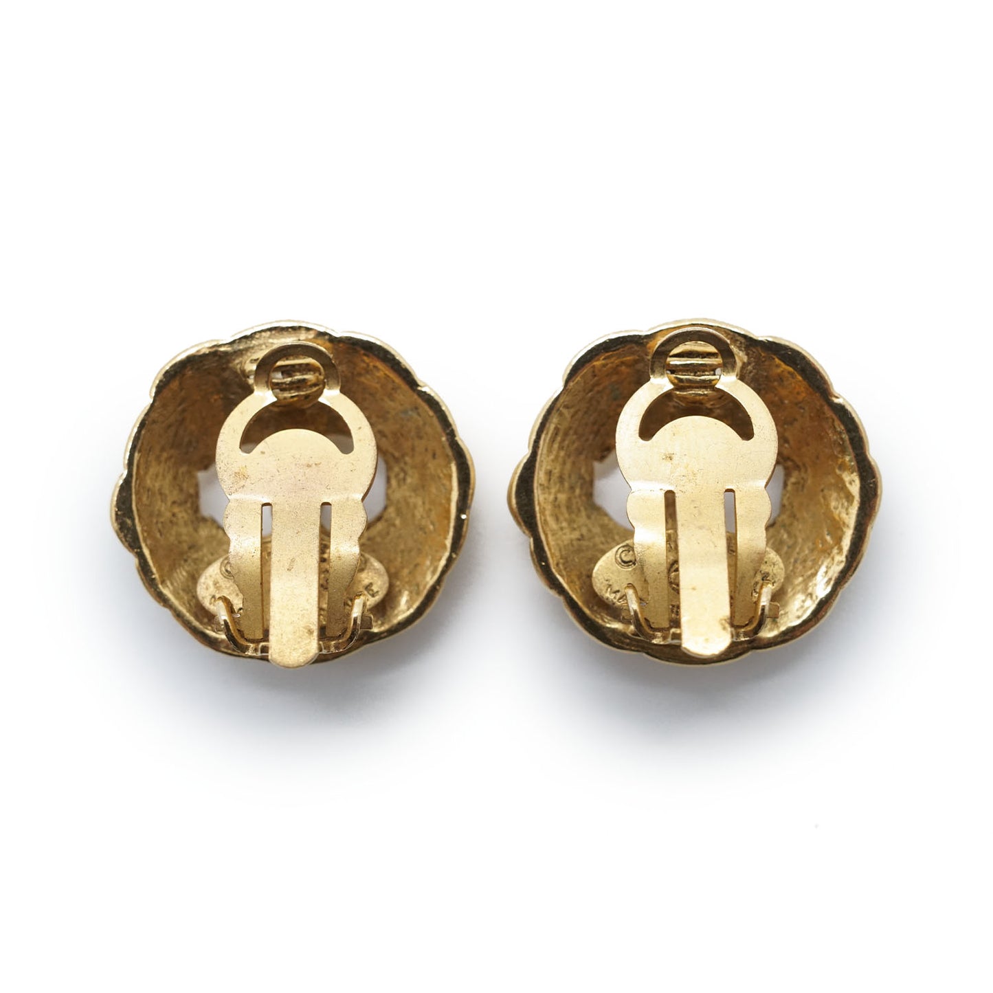CC Logo Cut-out Round Clip-On Earrings GP