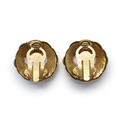 CC Logo Cut-out Round Clip-On Earrings GP