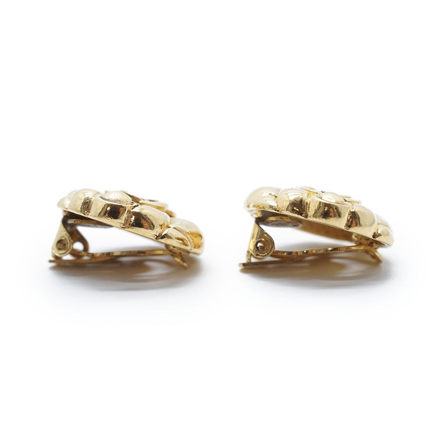 CC Logo Cut-out Round Clip-On Earrings GP
