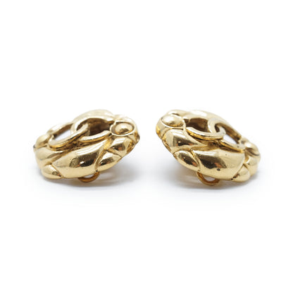 CC Logo Cut-out Round Clip-On Earrings GP