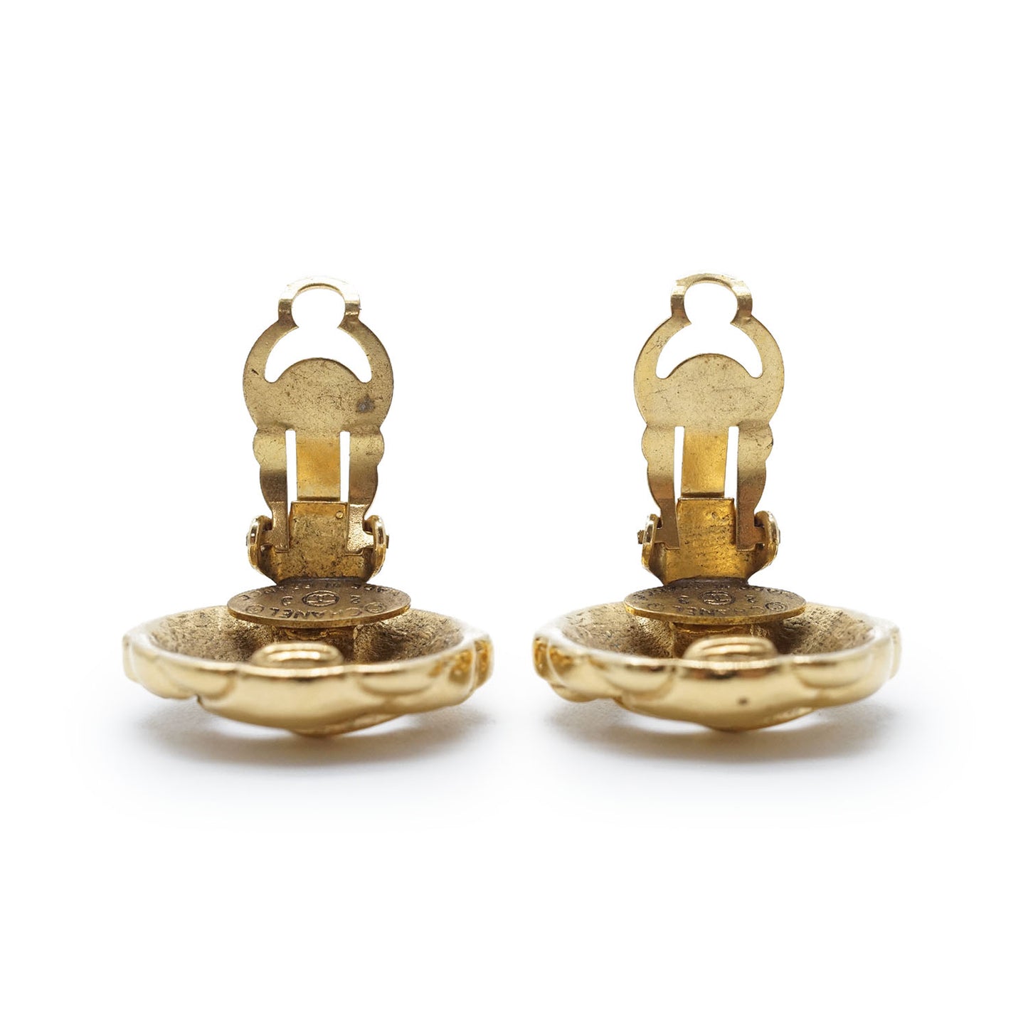 CC Logo Cut-out Round Clip-On Earrings GP