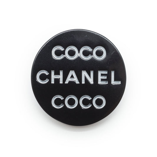 Coco Chanel Logo Button Brooch