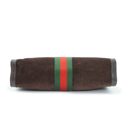 Vintage Gucci Parfums Sherry Line Suede Clutch Bag