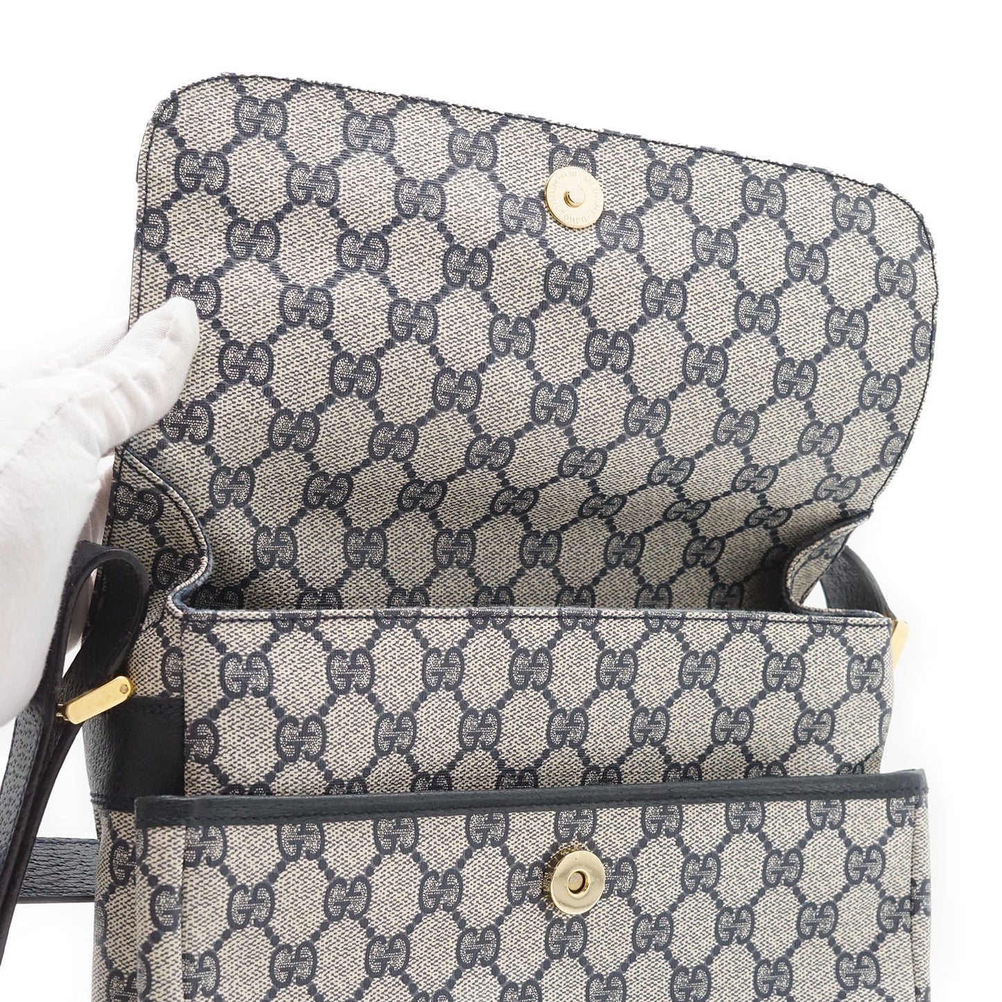 Vintage GG Supreme Coated Canvas Shoulder Bag