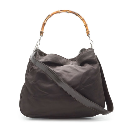 Bamboo Nylon 2way Shoulder Bag