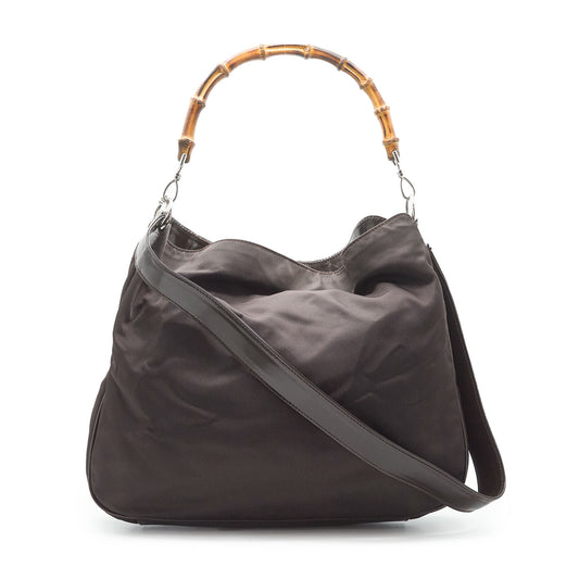 Bamboo Nylon 2way Shoulder Bag
