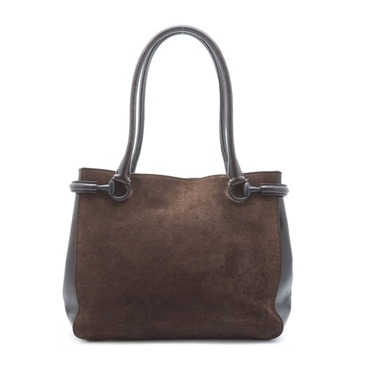 Suede Horsebit Tote