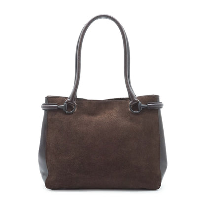 Suede Horsebit Tote