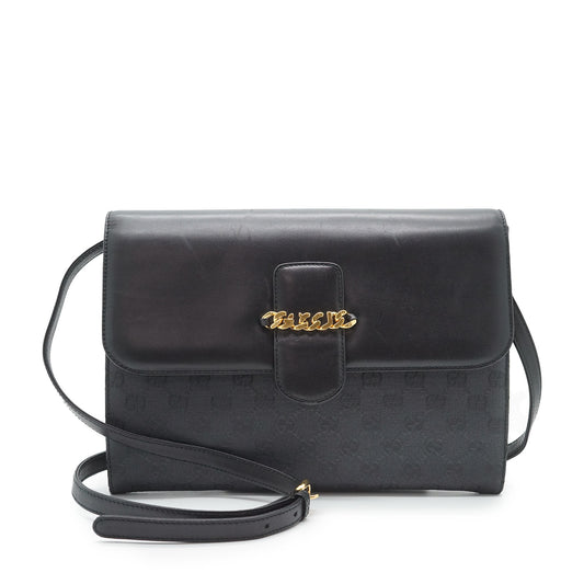 Vintage GG Canvas Flap Shoulder Bag