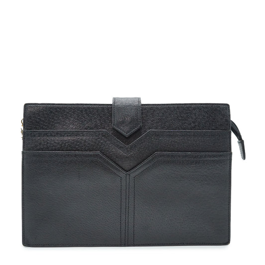 Y-Stitch Detail Vintage Clutch