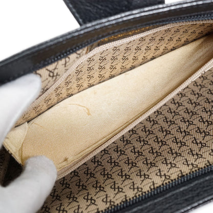 Y-Stitch Detail Vintage Clutch
