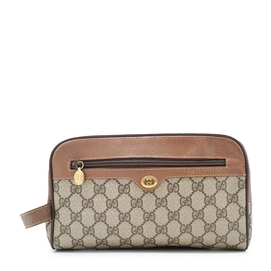 GG Supreme Coated Canvas Clutch