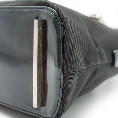 Nylon Patent Leather Shoulder Bag